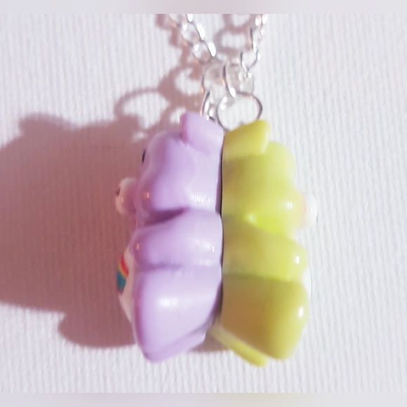 Double the Luck Necklace Handmade Jewelry 2 in 1 Rainbow Clover Bear NEW - Picture 11 of 16